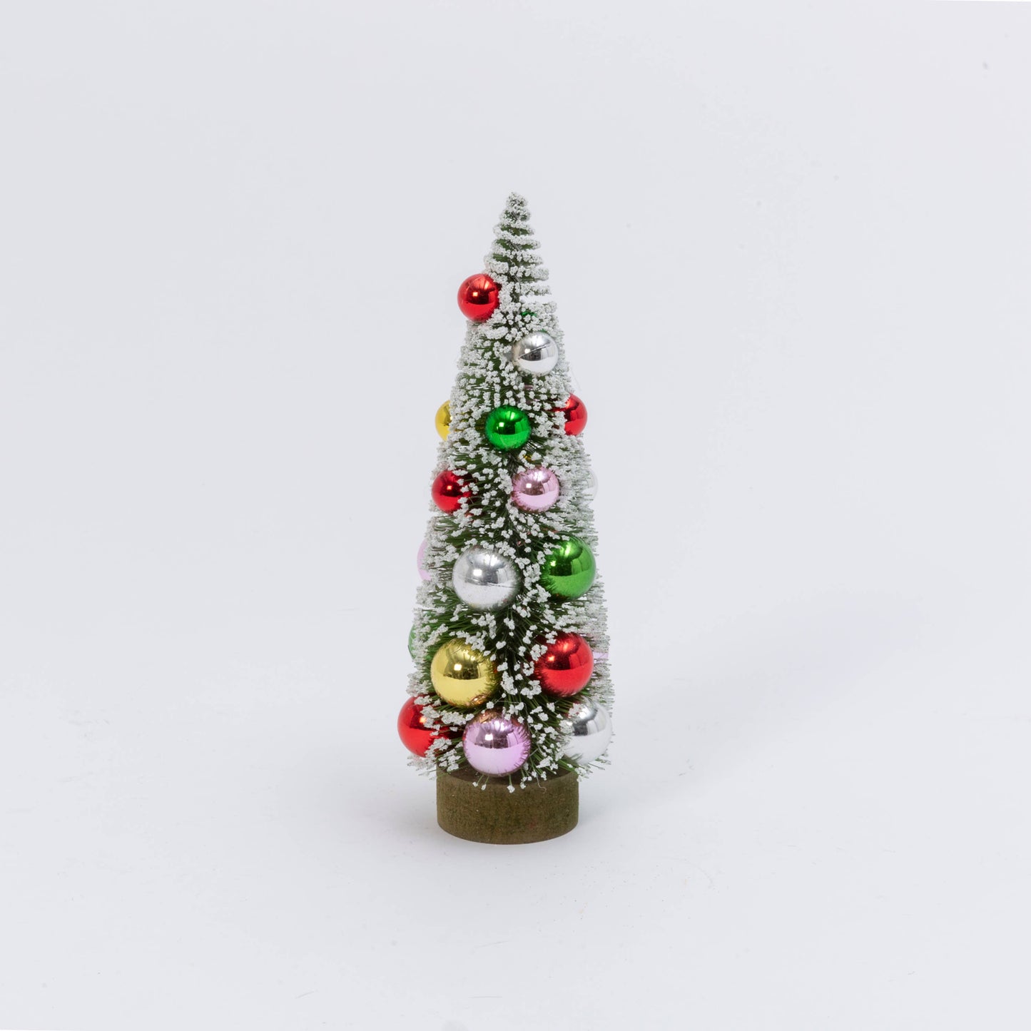 The Gerson Companies - 10"H Christmas Bottle Brush Tree w/ Ornaments