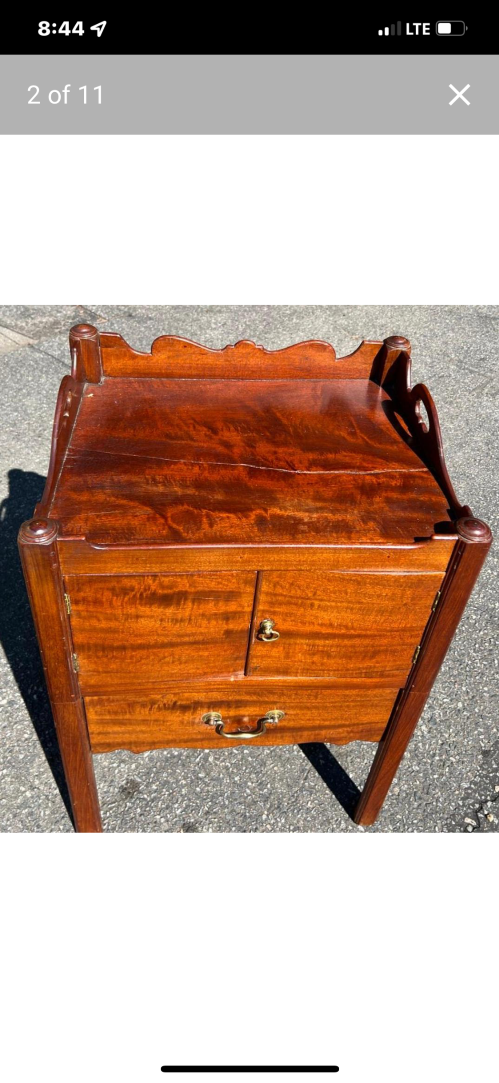 Mahogany antique English commode table|9697