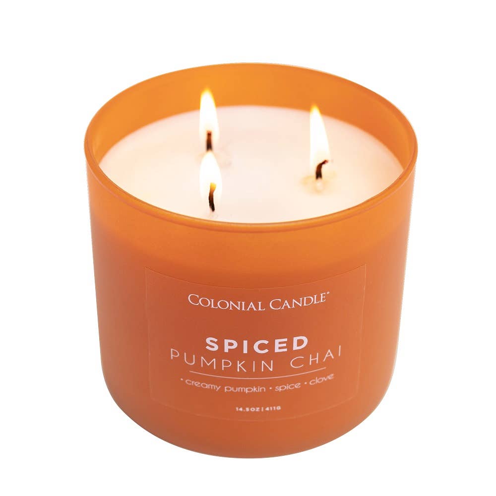 Spiced Pumpkin Chai Scented Candle, Soy Blend Wax, 14.5oz