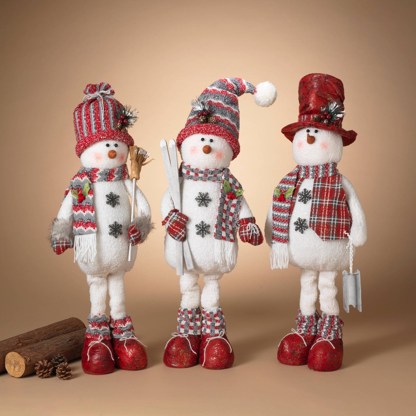 The Gerson Companies - Christmas 30"H Plush Holiday Standing Sn