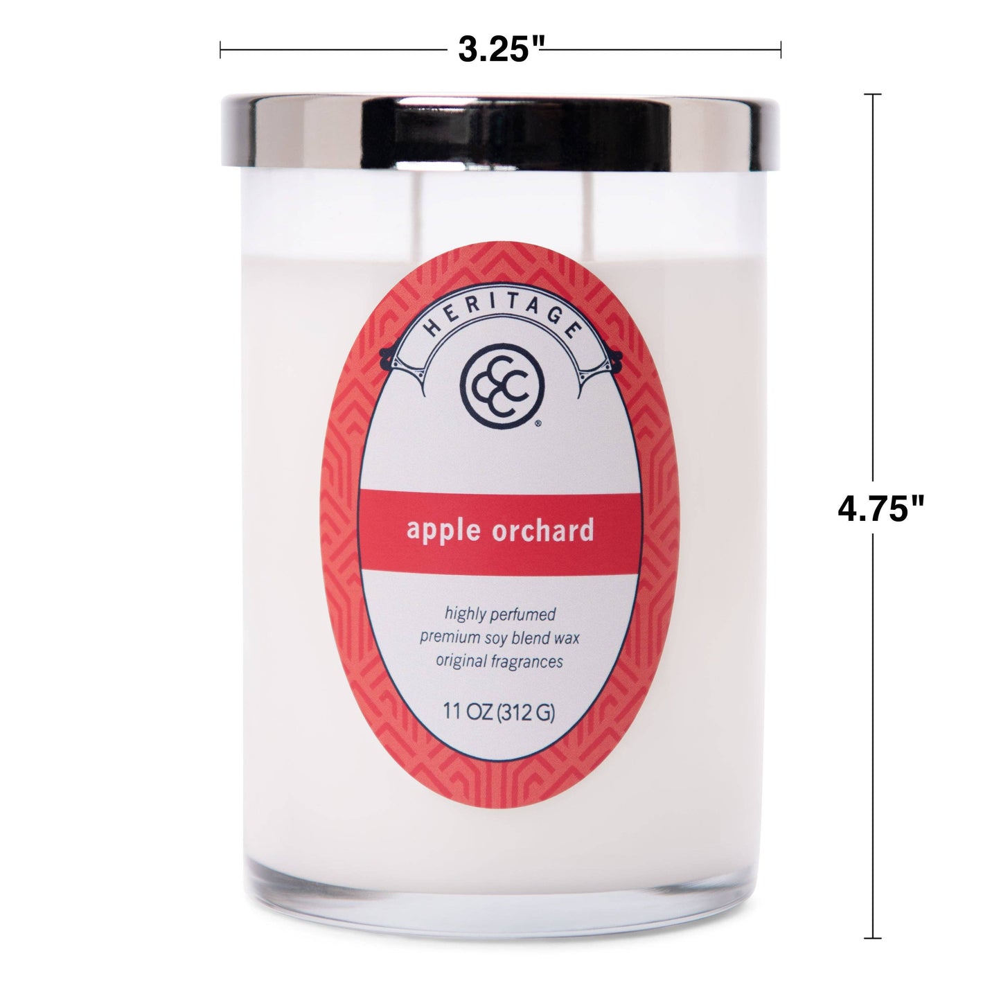 Heritage Cylinder Apple Orchard, 2 Wick, 11 oz