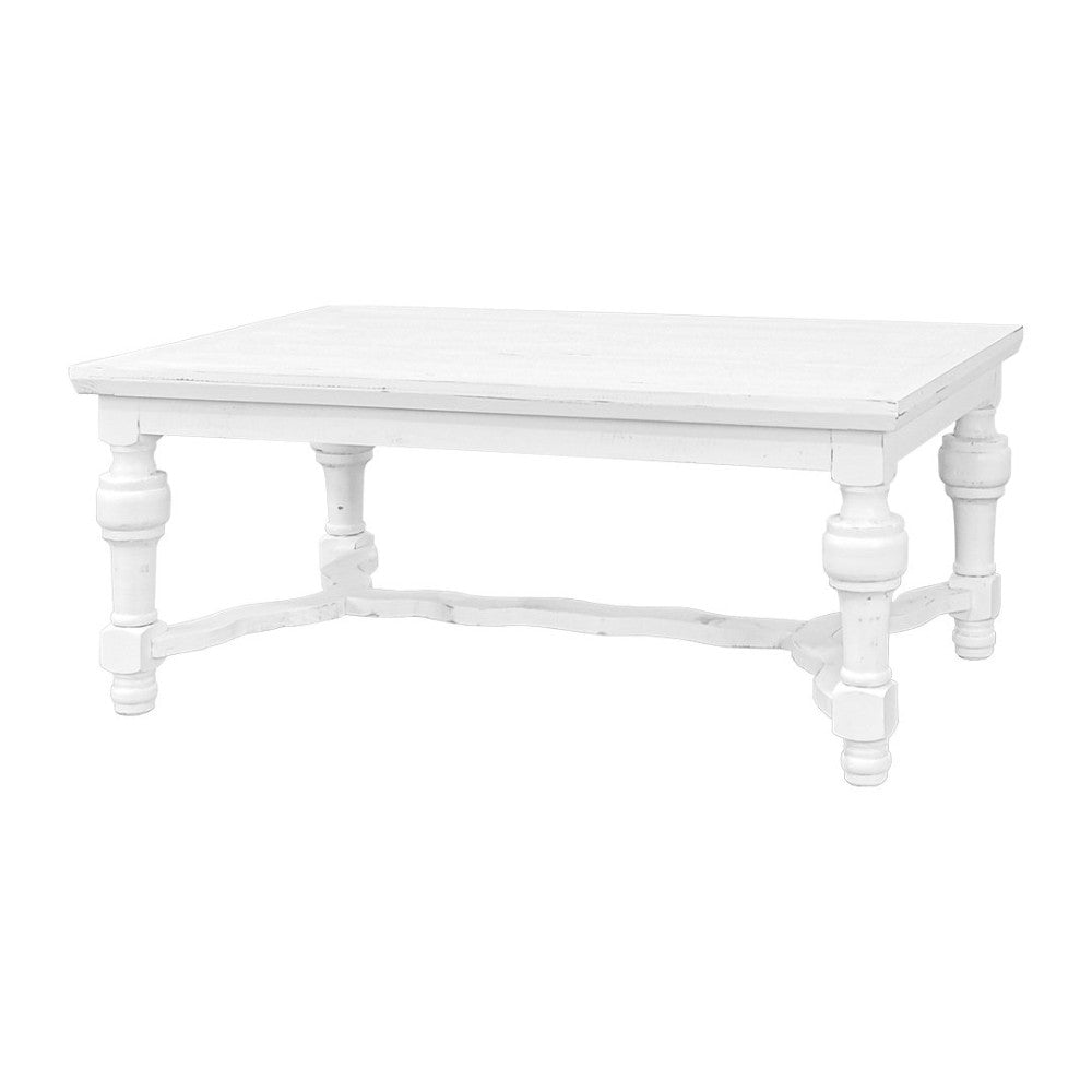 Lufkin Coffee Table, Sanded White|11535