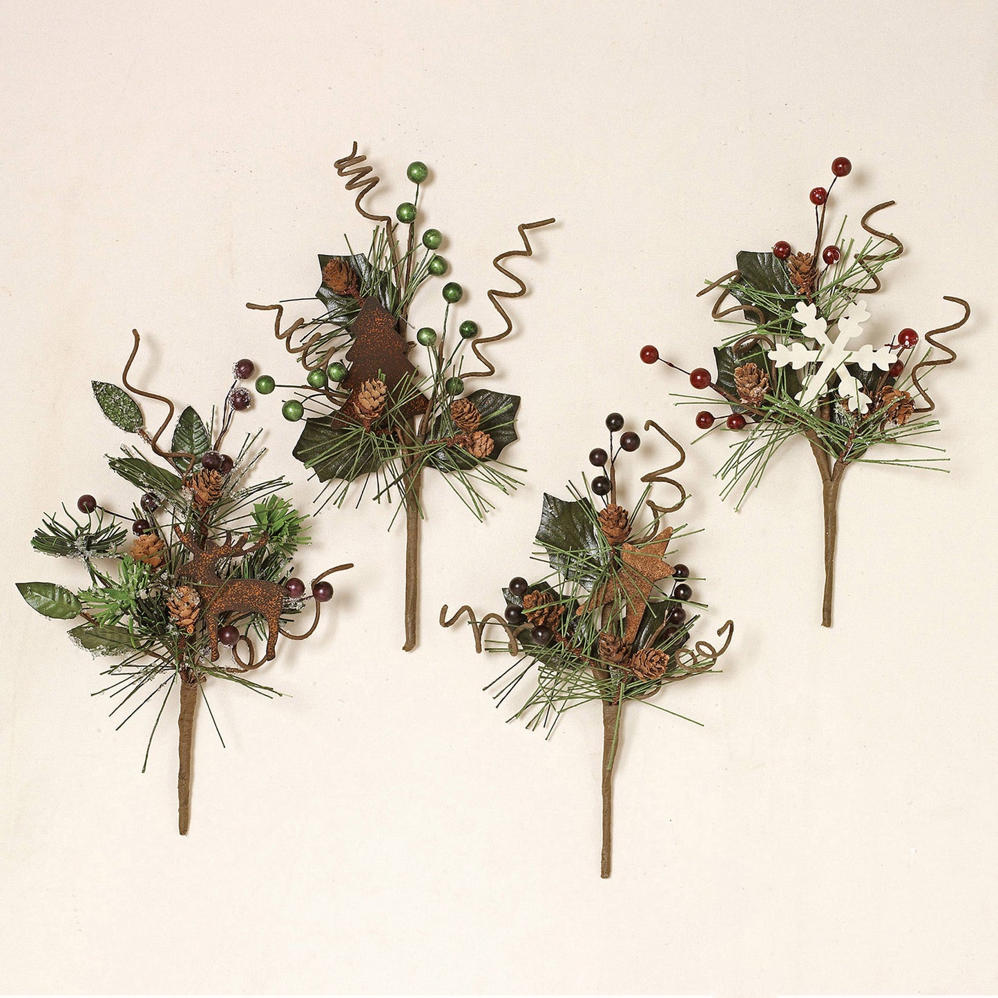 The Gerson Companies - 10"H Hand Wrapped Needle Holiday Christmas Pine Picks