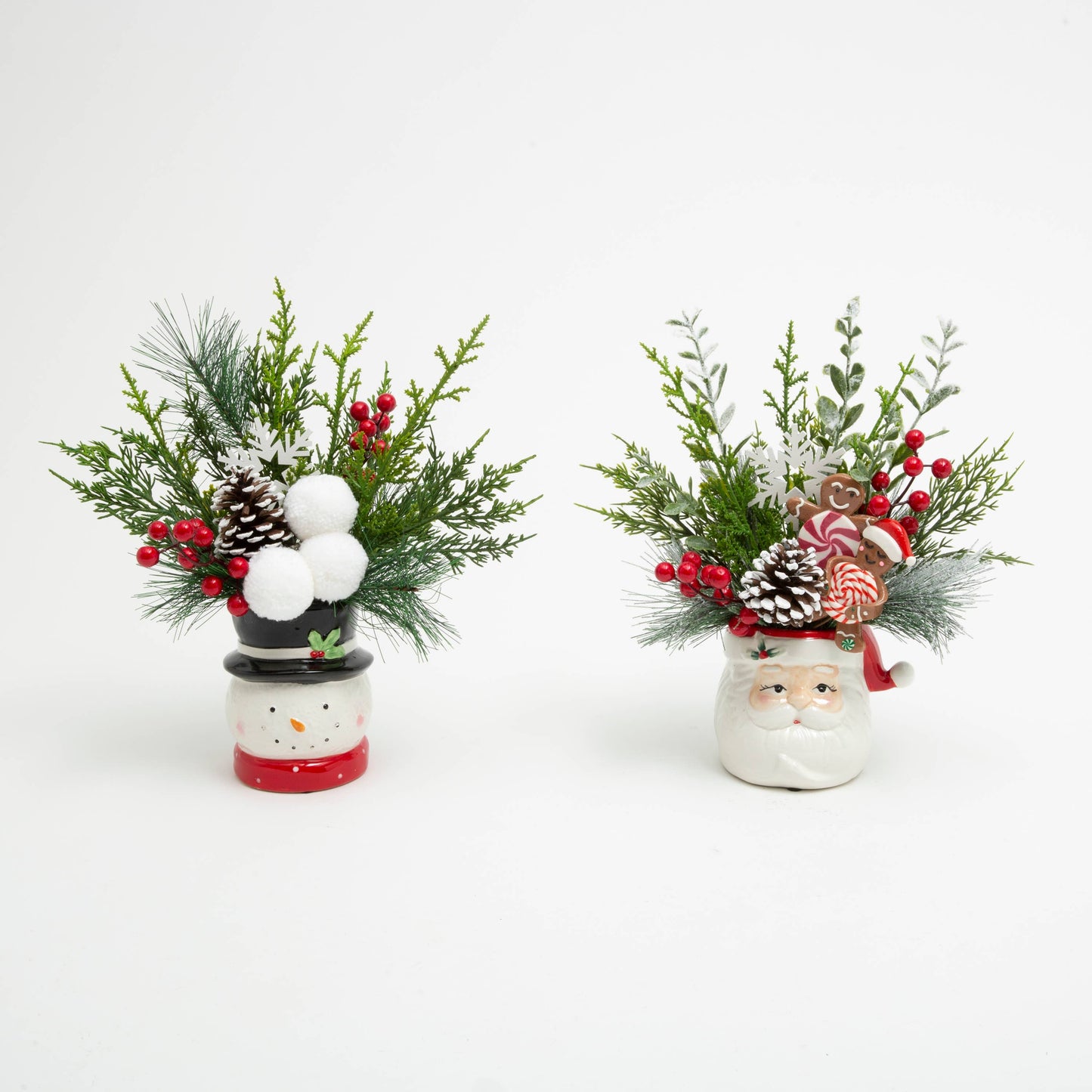 The Gerson Companies - Christmas 13"H Holiday Pine & Berry Arra