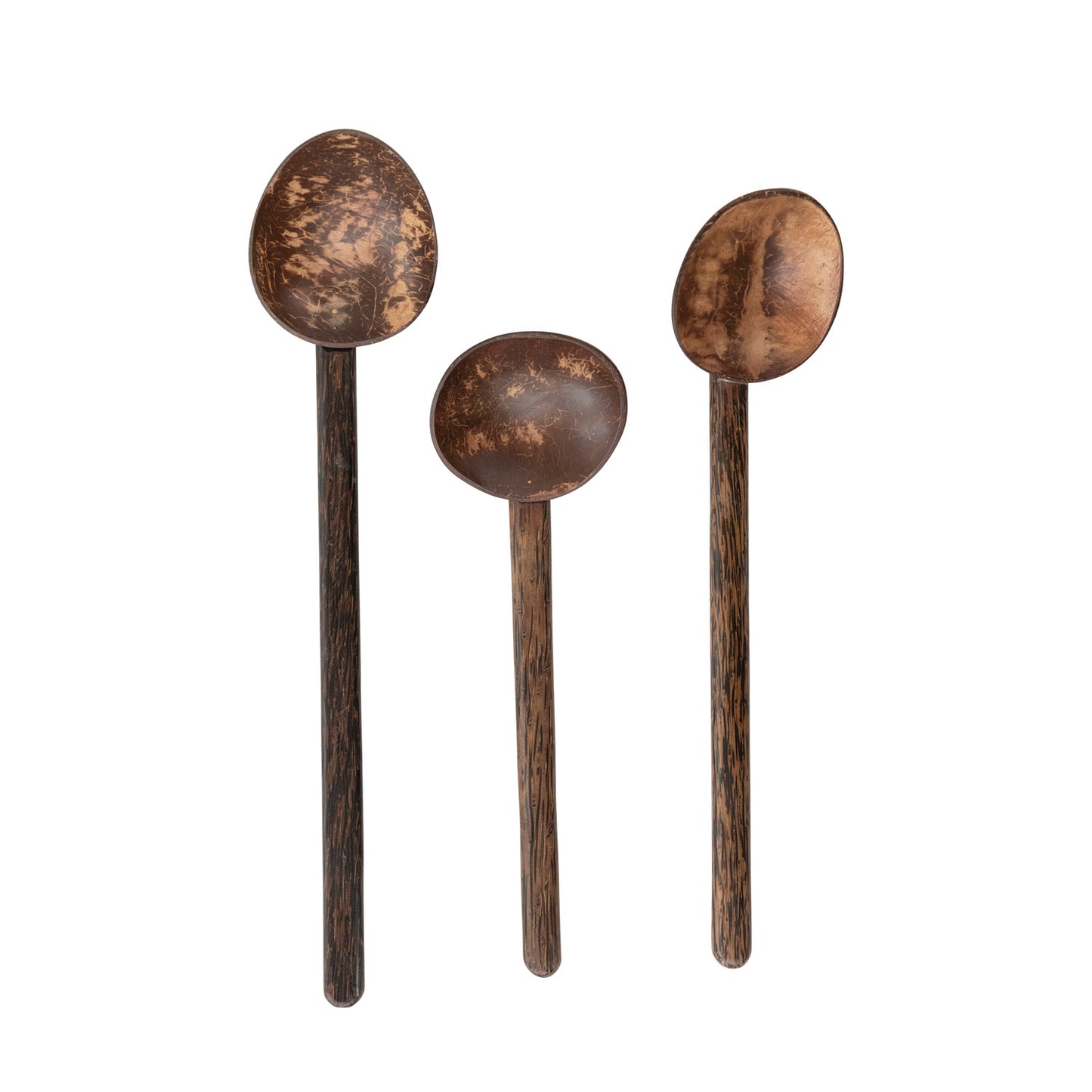 Coconut Shell Spoon with Mango Wood Handle, 3 Styles