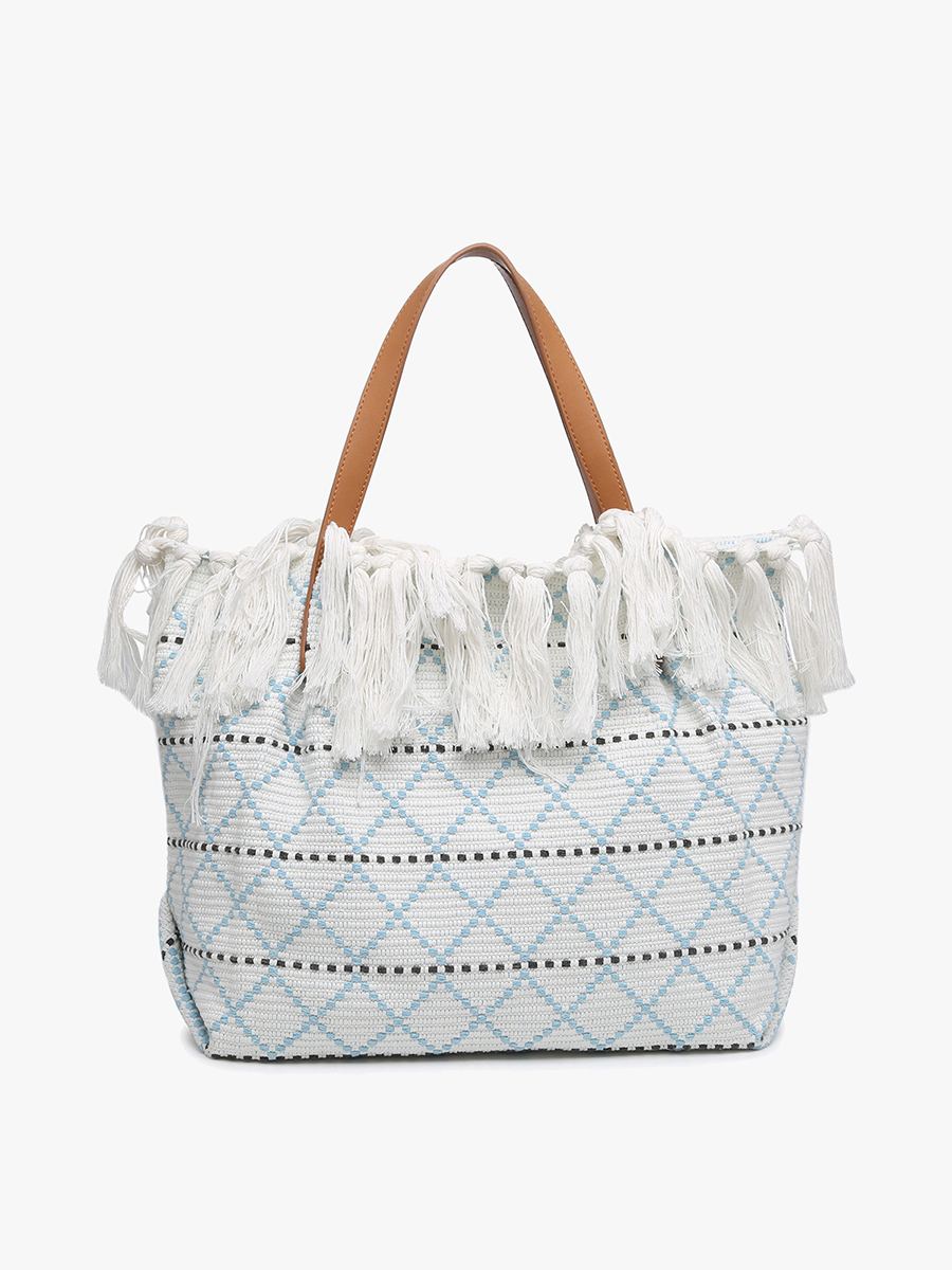Jen & Co. - M2091 Madison Handwoven Fringe Tote