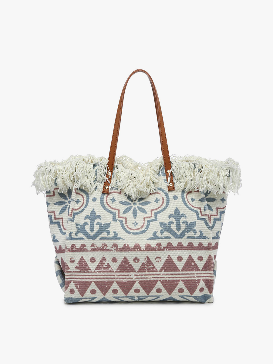 Jen & Co. - M2091 Madison Handwoven Fringe Tote