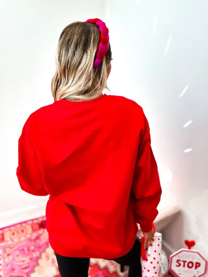Big Heart Red Graphic Crewneck