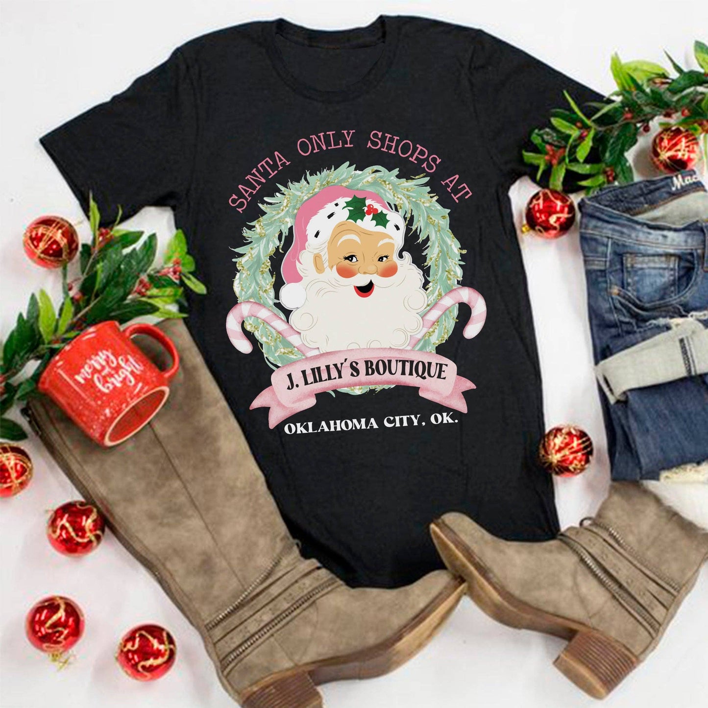 Custom Christmas Santa Only Shops at {boutique}