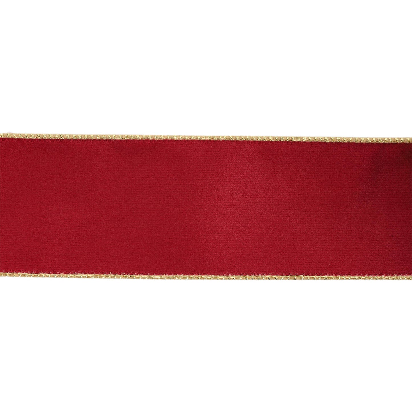 LA Ribbons Wholesale - 2 1/2" Reversible Classic Velvet Wired Ribbon | Burgundy/Gold | 10 Yard Roll