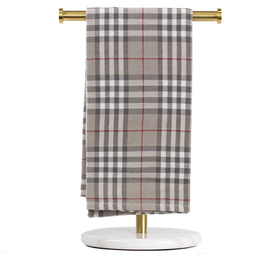 The Royal Standard - Sanford Hand Towel   Gray/White/Red   20x28