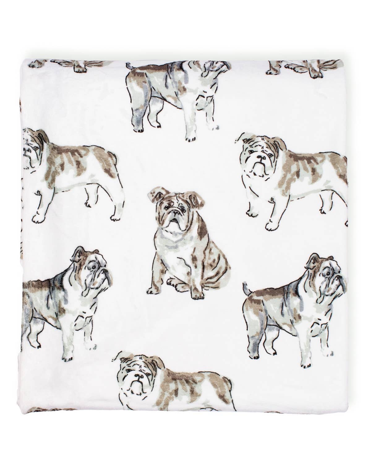 The Royal Standard - Forever Bulldog Throw   White/Multi   50x60