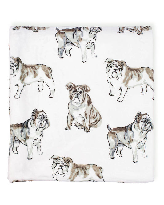 The Royal Standard - Forever Bulldog Throw   White/Multi   50x60
