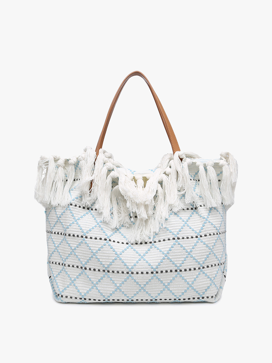 Jen & Co. - M2091 Madison Handwoven Fringe Tote