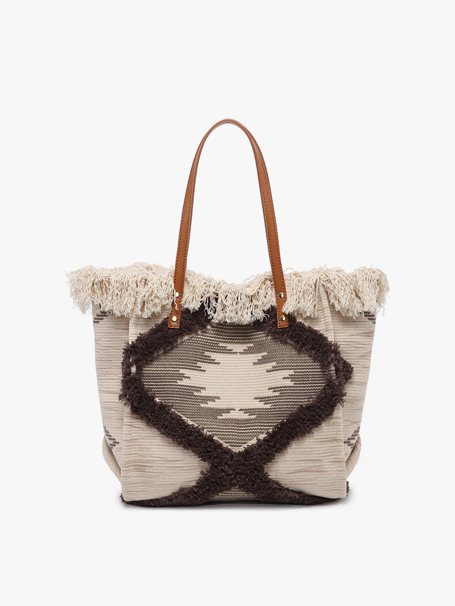 Jen & Co. - M2091 Madison Handwoven Fringe Tote