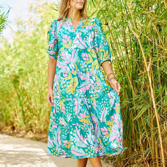 Dress Cameron Aloha Green|16265