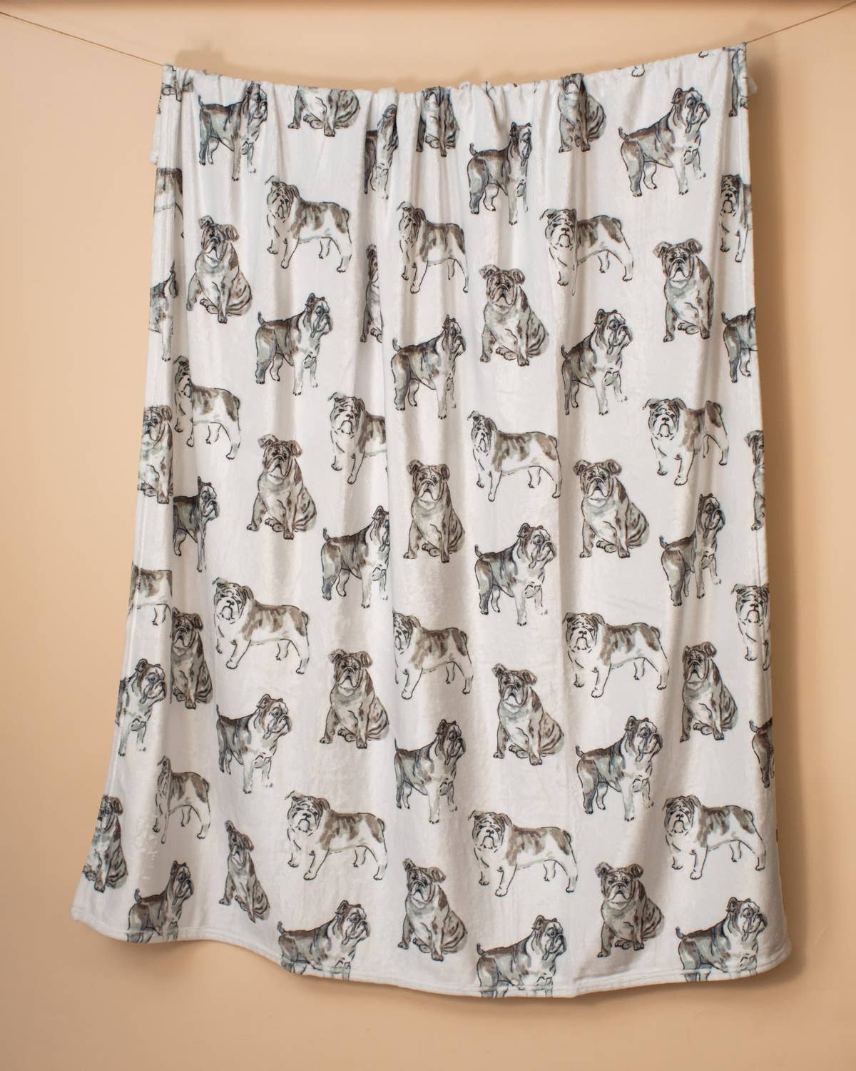 The Royal Standard - Forever Bulldog Throw   White/Multi   50x60