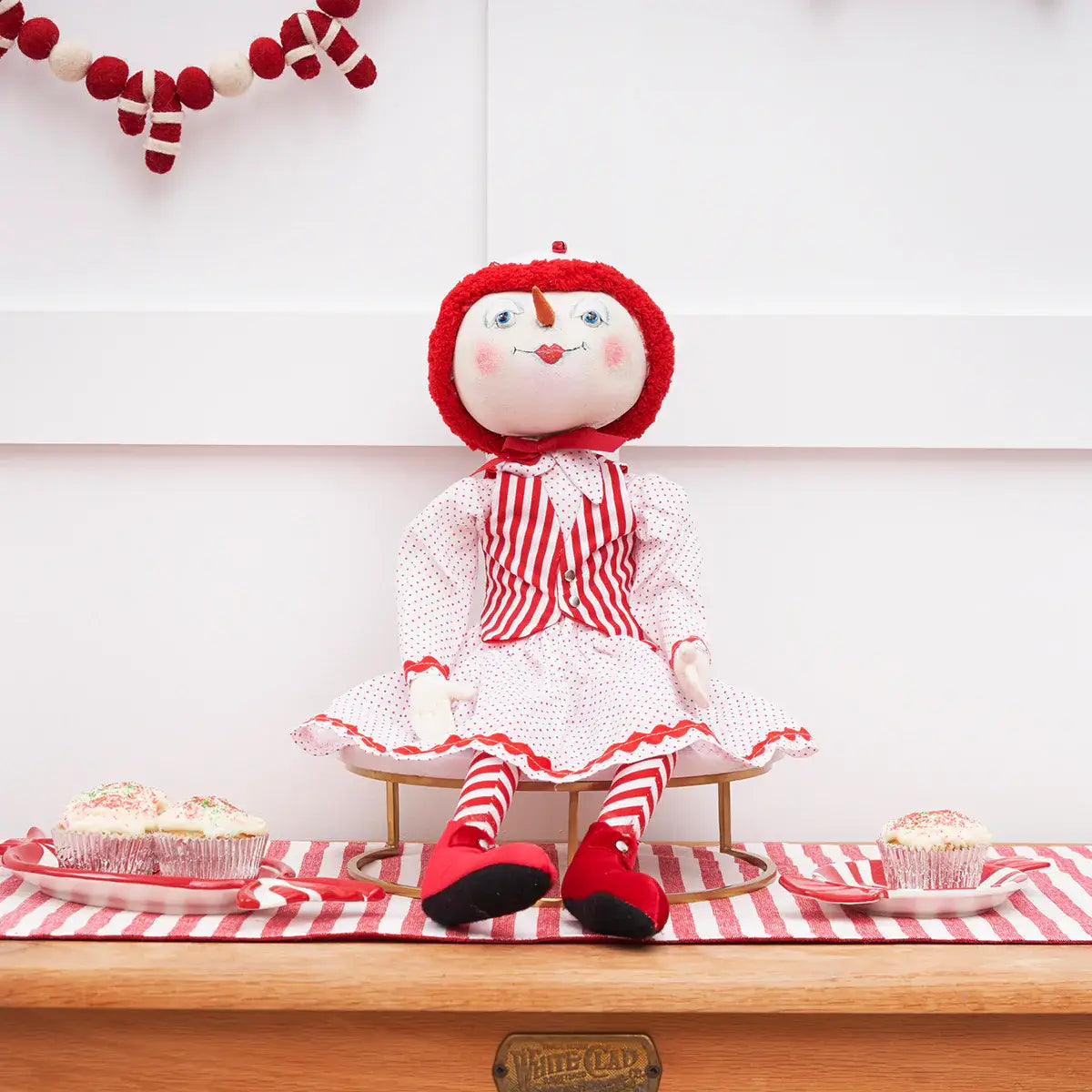 C&F Home - Sidney Snowman Gathered Traditions Art Doll