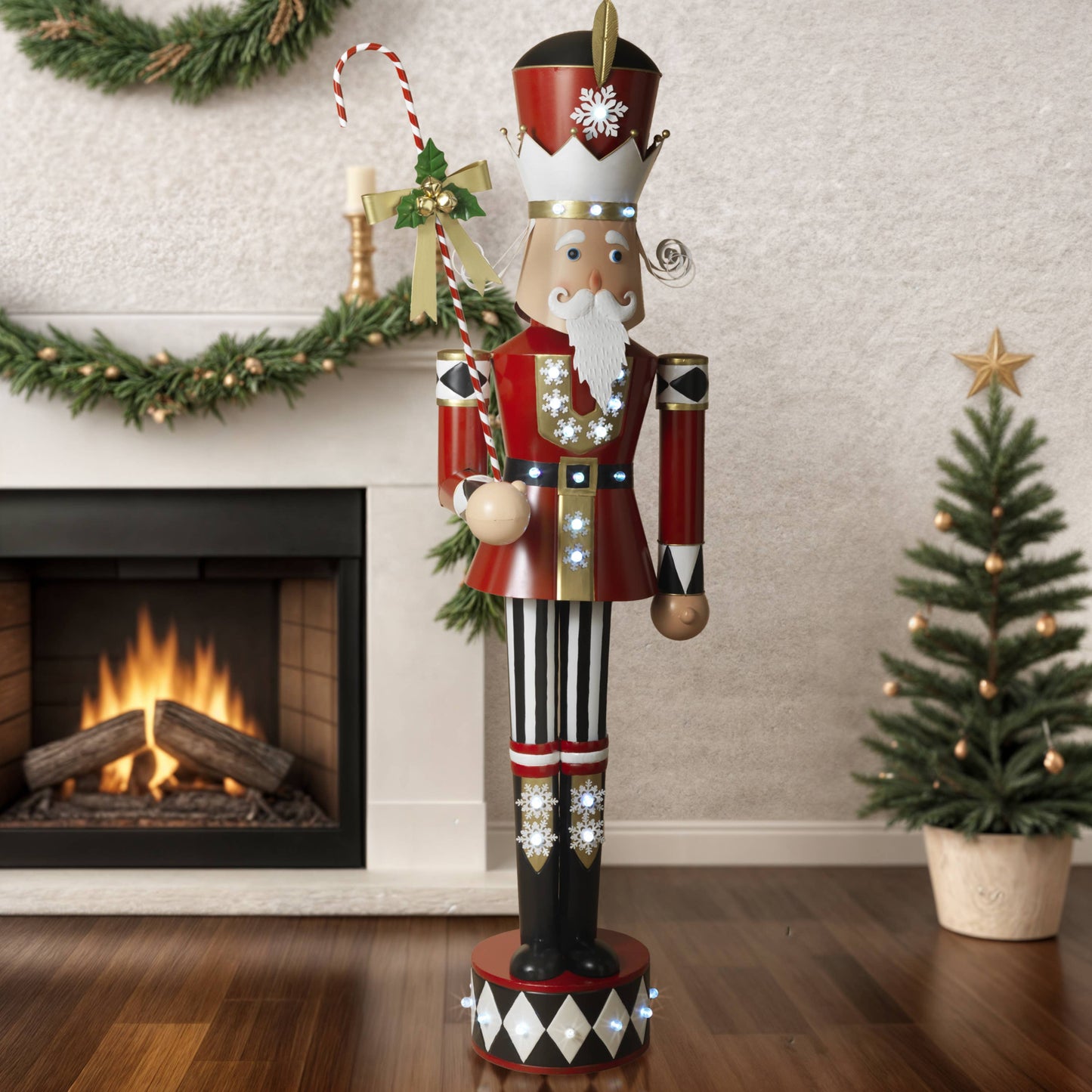 The Gerson Companies - Majestic 60 Inch Battery-Operated Lighted Metal Holiday Toy