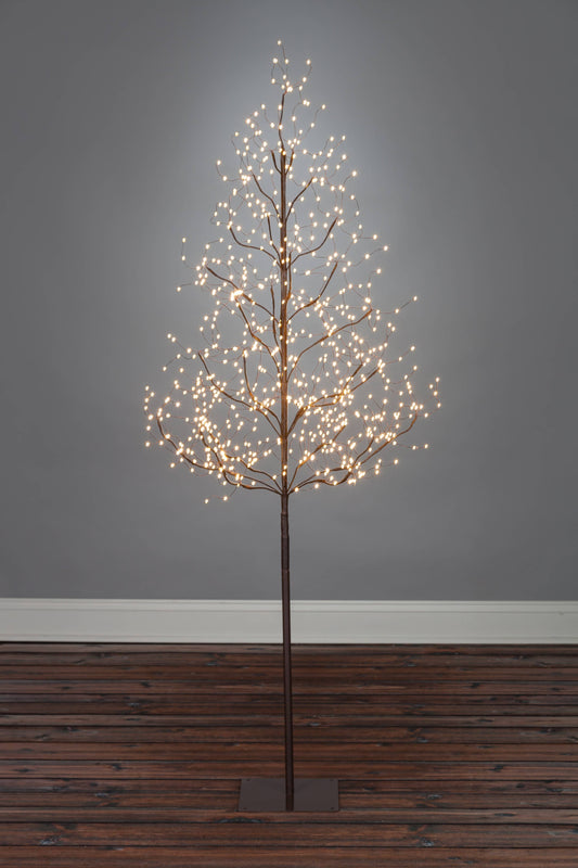 The Gerson Companies - 6' Brown Electric LED Christmas Tree with 690 LED Lights