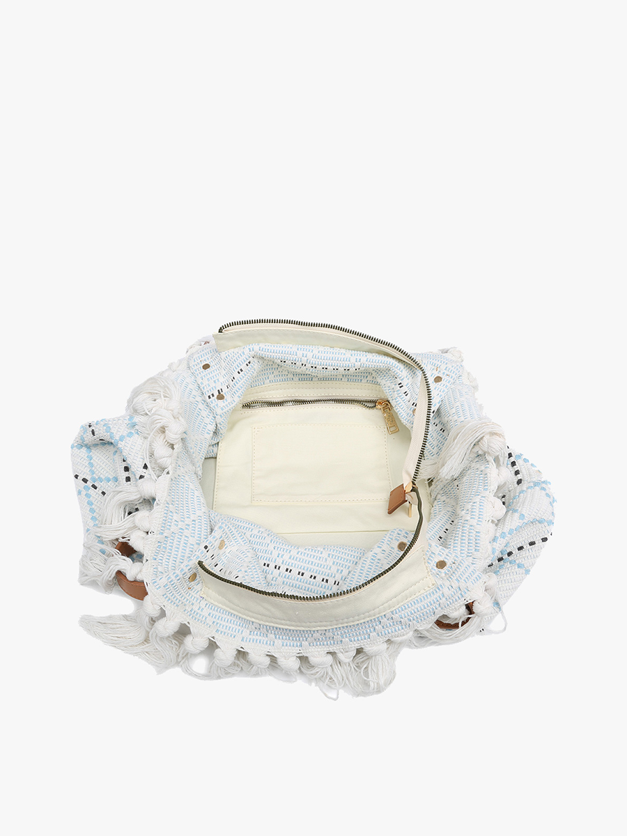 Jen & Co. - M2091 Madison Handwoven Fringe Tote