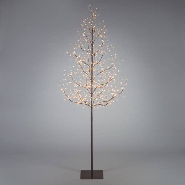 The Gerson Companies - 6' Brown Electric LED Christmas Tree with 690 LED Lights