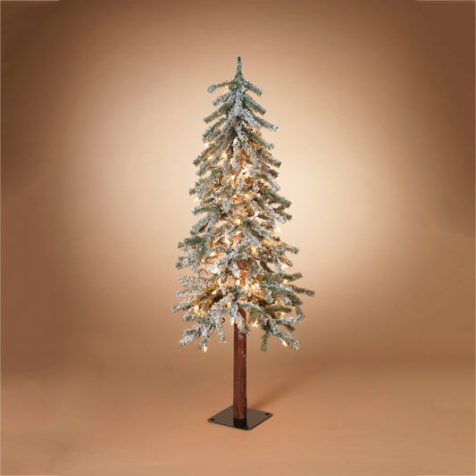 The Gerson Companies - 4'H Electric Lighted Holiday Flocked Pine Tree