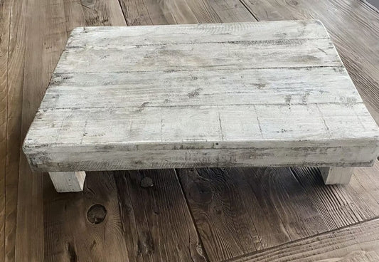 White Rectangular Wood Tables Risers|13917