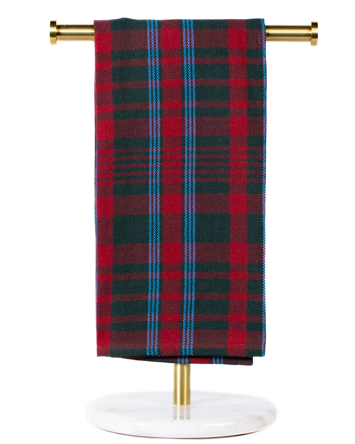 The Royal Standard - Telluride Jacquard  Hand Towel   Dark Green/Red   20x28