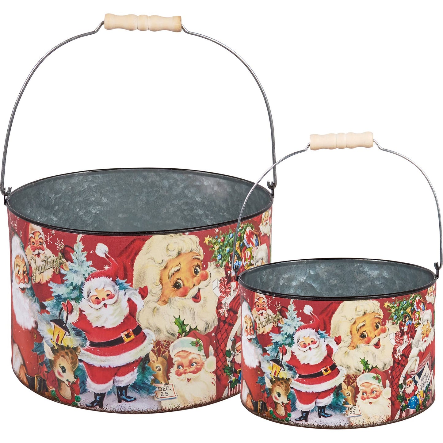 Primitives by Kathy - Retro Santa Bucket Large