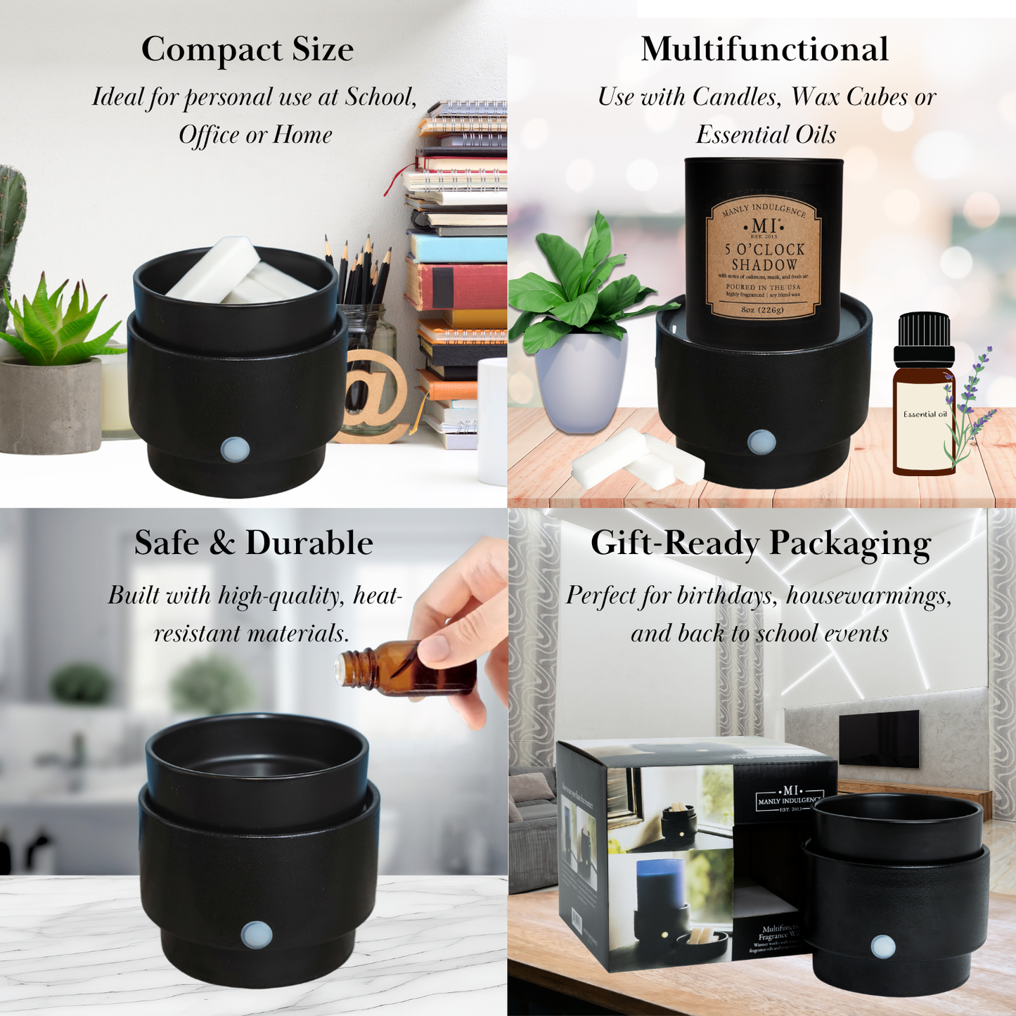 MVP Group International INC - Manly Indulgence 3-in-1 Multifunctional Warmer, Black