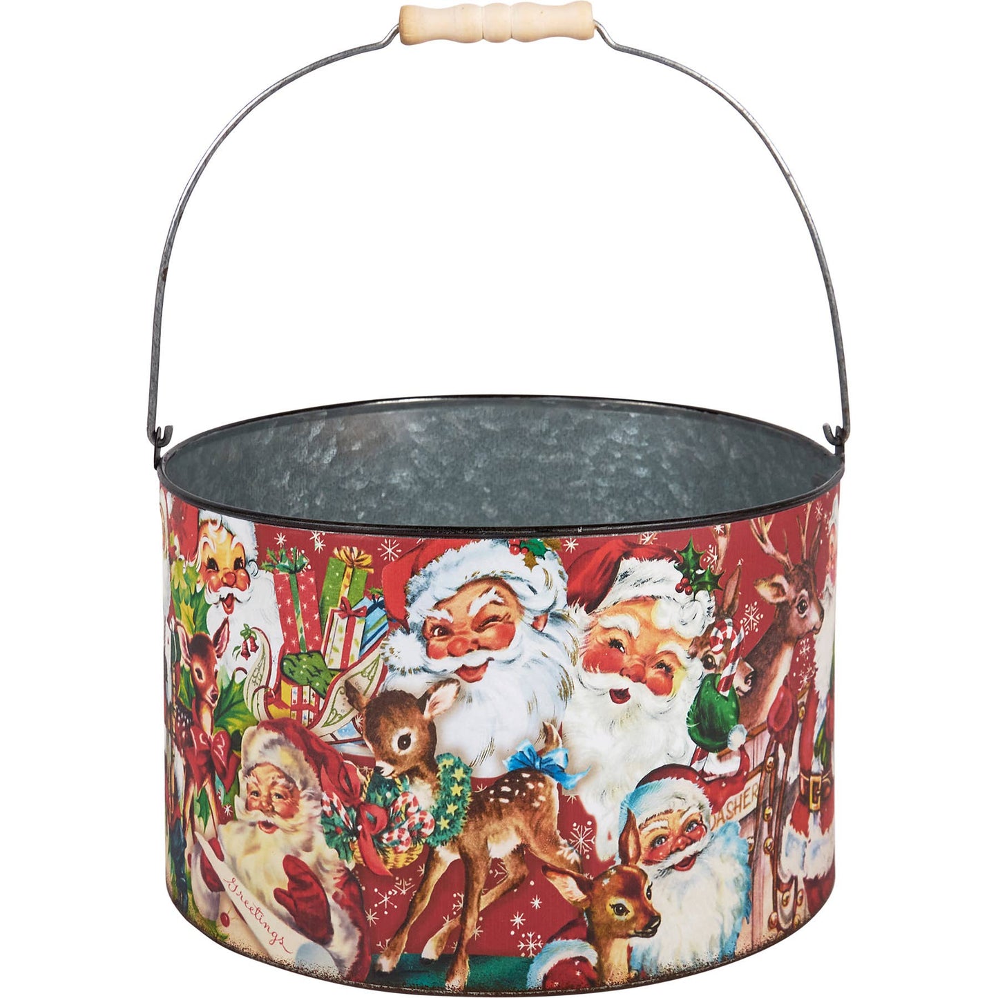 Primitives by Kathy - Retro Santa Bucket Large