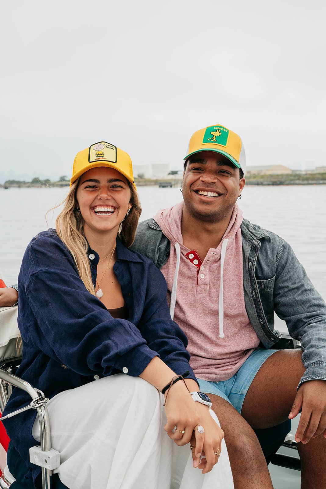Woodstock Peanuts Cotton Mesh Yellow Adjustable Trucker Hat