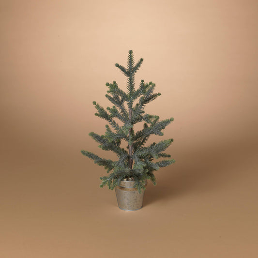 The Gerson Companies - Christmas 18"H Holiday Pine Tree in Meta