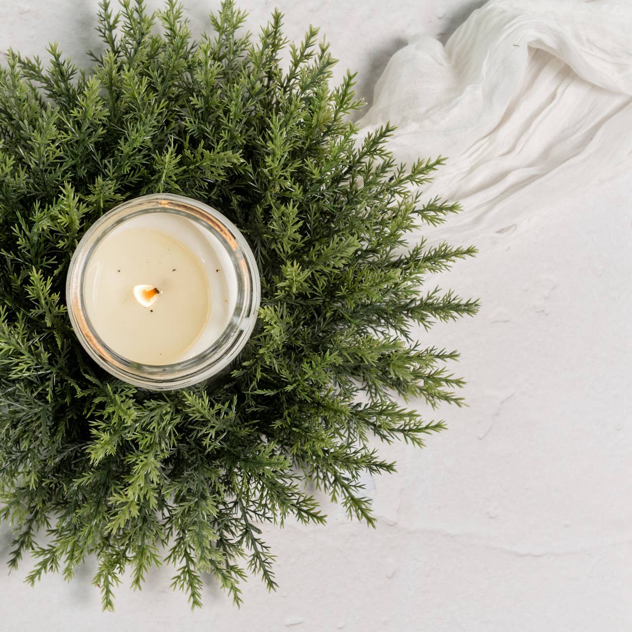 13" CEDAR CANDLE RING
