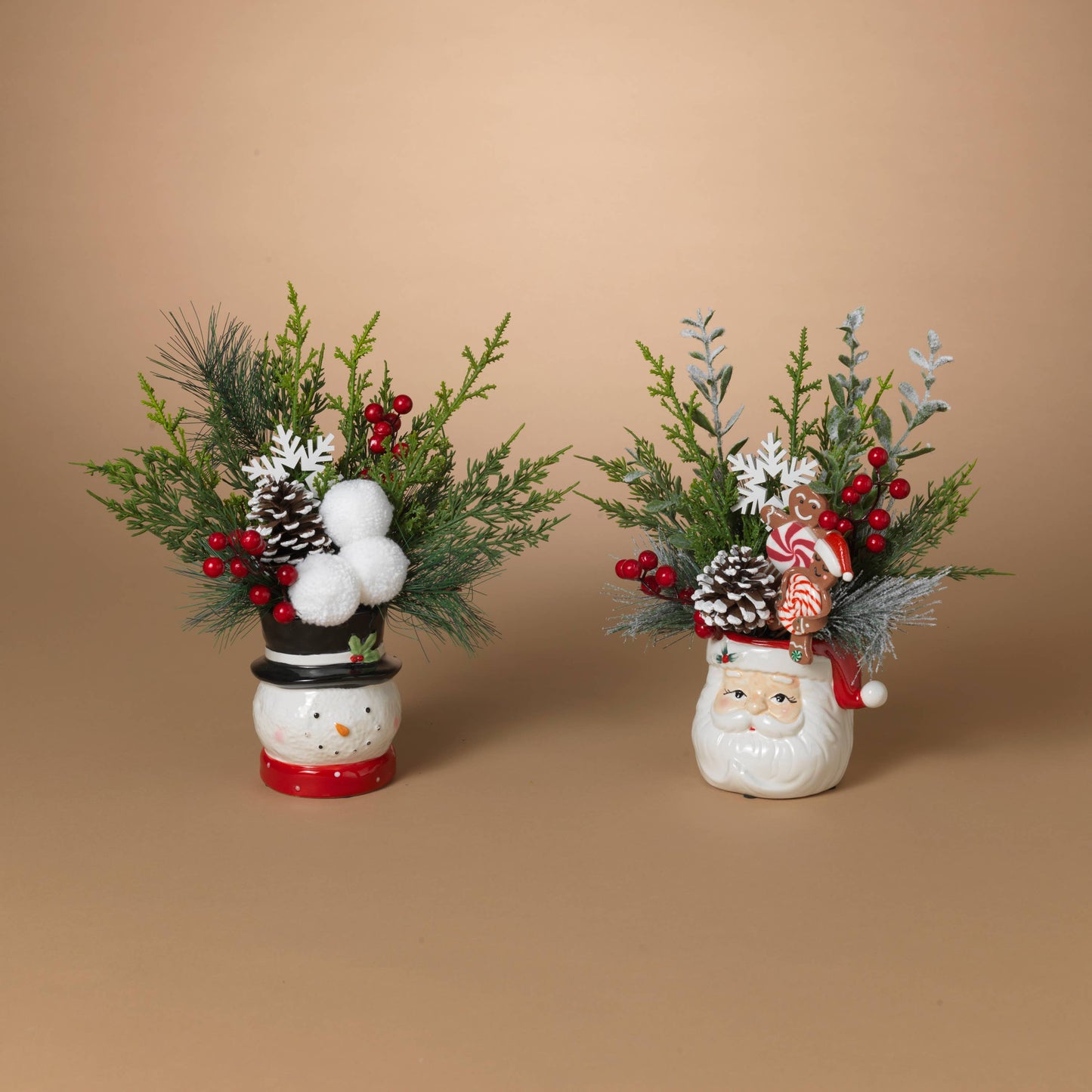 The Gerson Companies - Christmas 13"H Holiday Pine & Berry Arra
