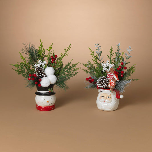 The Gerson Companies - Christmas 13"H Holiday Pine & Berry Arra