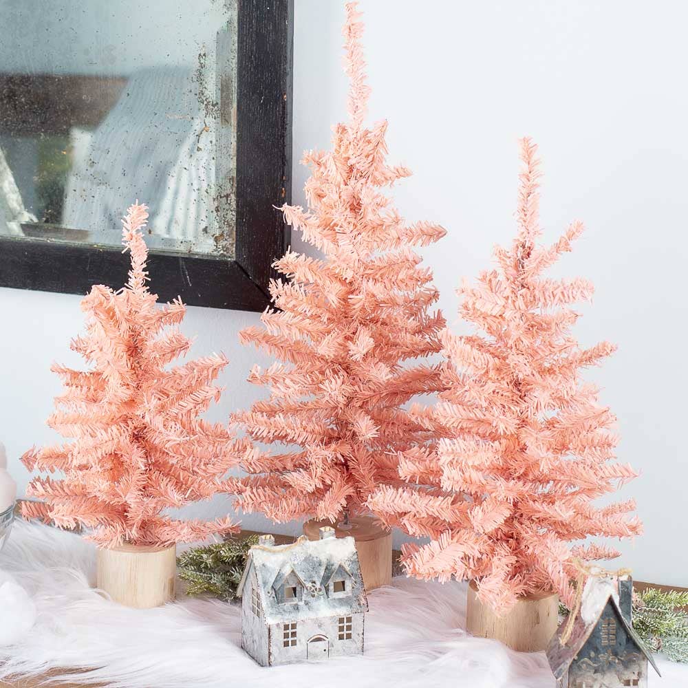 Factory Direct Craft - 18" Designer Pink Artificial Canadian Pine Tree