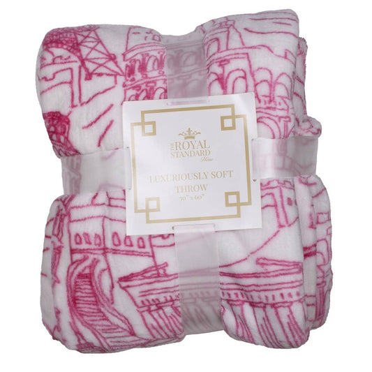 The Royal Standard - World of Wonder Throw   Pink/White   50x60