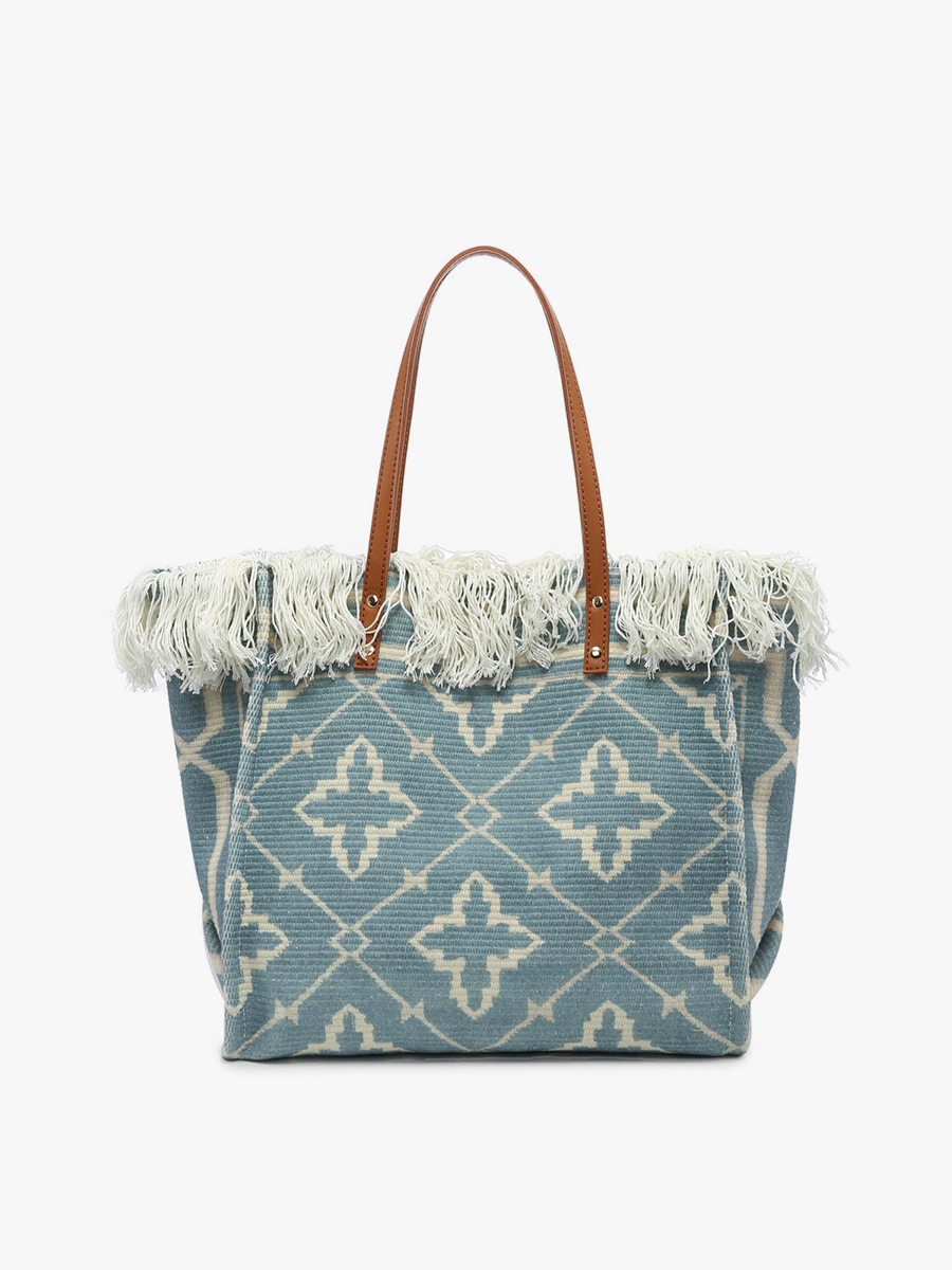Jen & Co. - M2091 Madison Handwoven Fringe Tote
