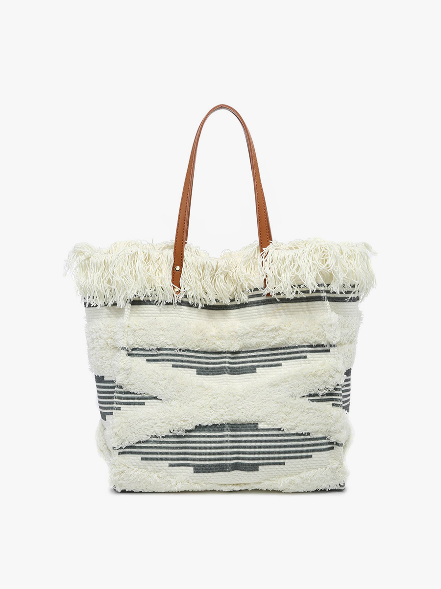 Jen & Co. - M2091 Madison Handwoven Fringe Tote