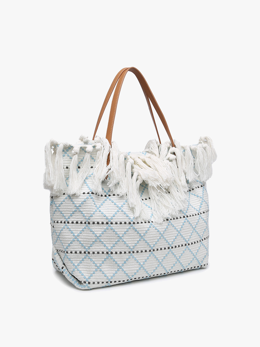 Jen & Co. - M2091 Madison Handwoven Fringe Tote