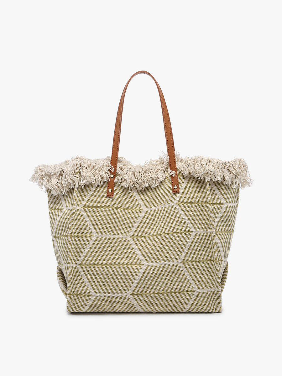 Jen & Co. - M2091 Madison Handwoven Fringe Tote