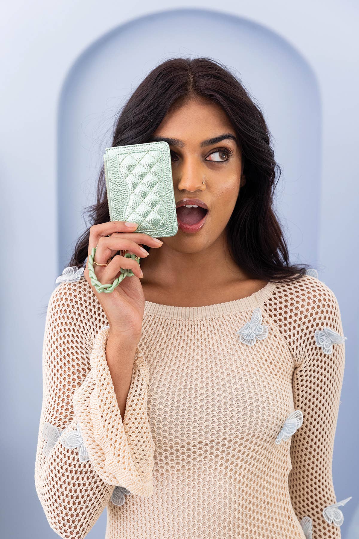 Jen & Co. - WL2368 Rhodes Quilted Wallet w/ Chain Bangle