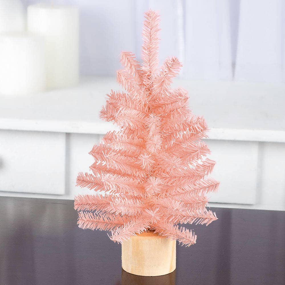 Factory Direct Craft - 12" Designer Pink Artificial Canadian Pine Tree