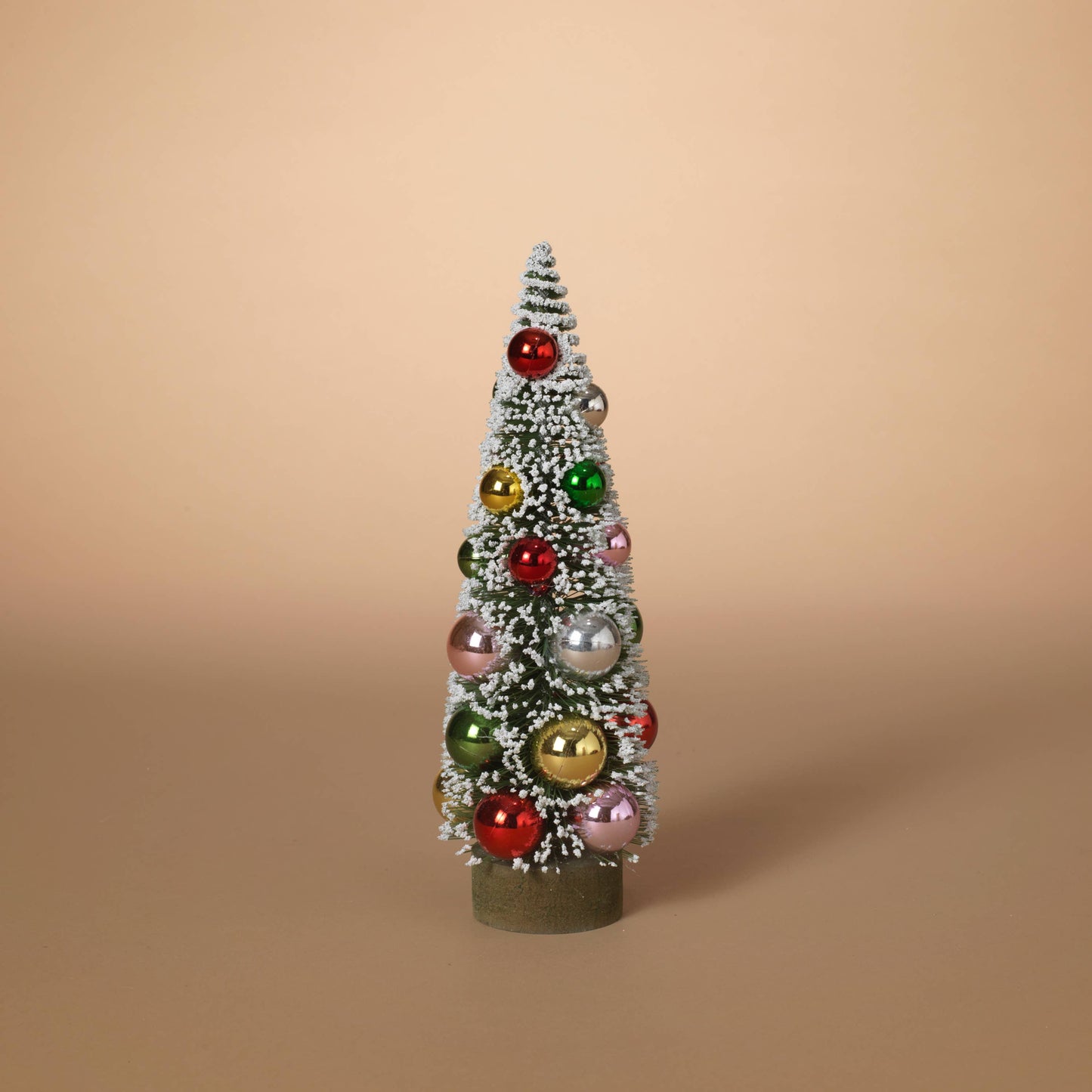 The Gerson Companies - 10"H Christmas Bottle Brush Tree w/ Ornaments