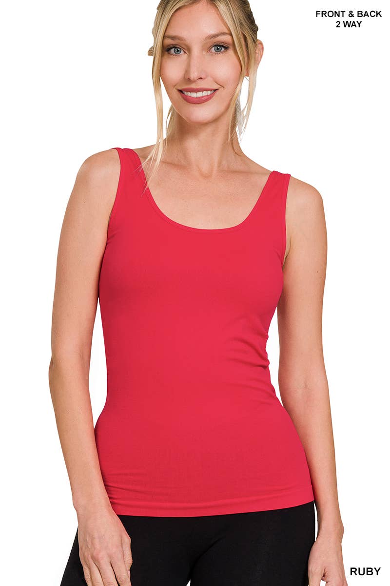 42POPS - `.2 Way V-neck/Scoop neck Seamless Tank