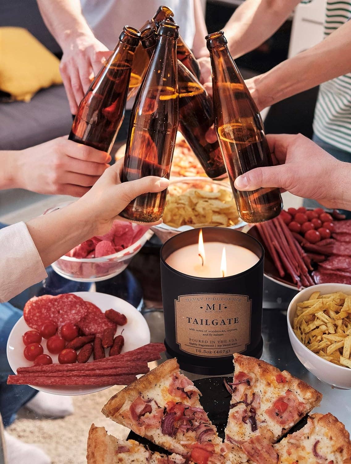 Tailgate 2-Wick Scented Candle, Soy Blend Wax, 16.5oz
